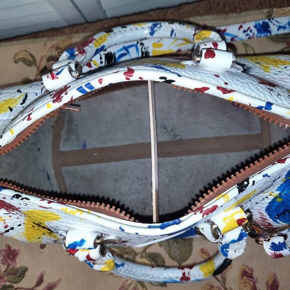 Dooney & Bourke Dipinta Inspired Hand Painted Vintage Speedy Style Bag - Picture 13 of 15